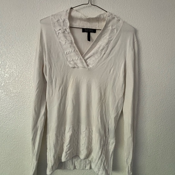 Buffalo David Bitton Tops - Buffalo David Bitton Cream Ruffled Blouse
